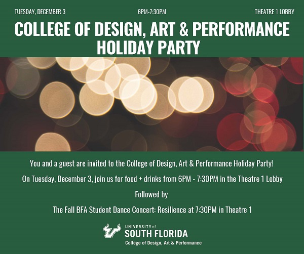 College of Design, Art & Performance's Holiday Party