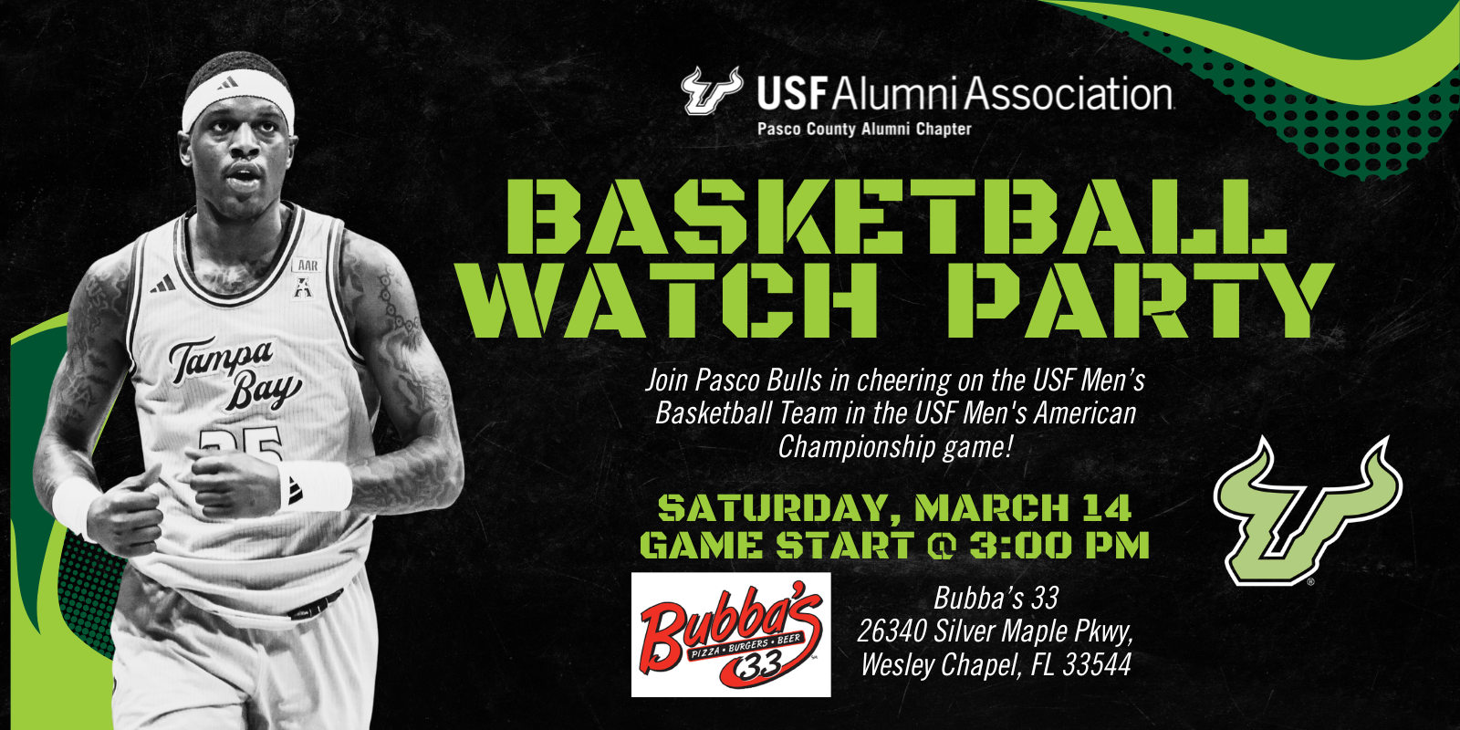 USF Pasco Alumni Chapter Men's Basketball American Championship Semi-Final Watch Party