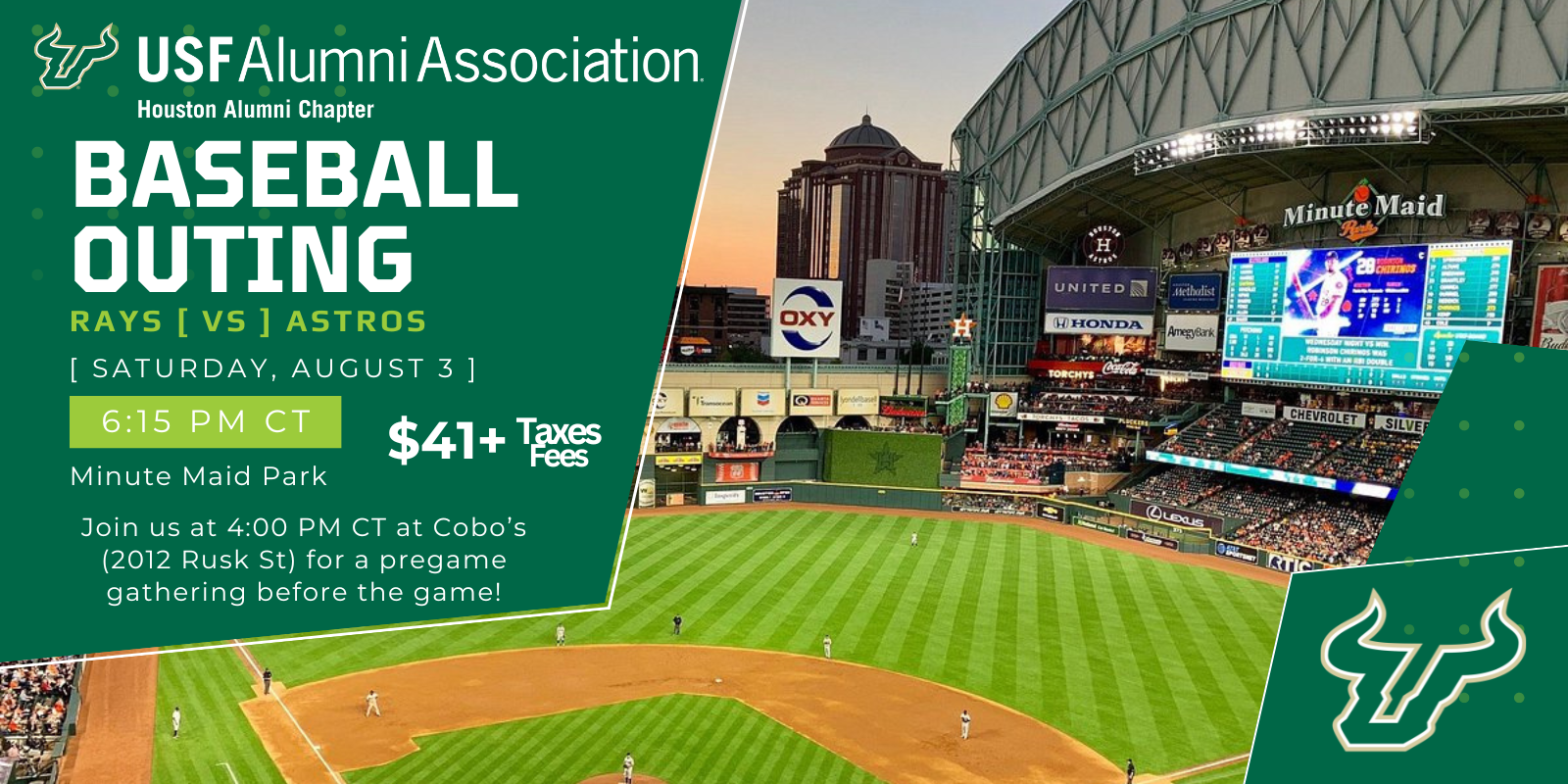 USF Houston Alumni Chapter: Astros Baseball Outing