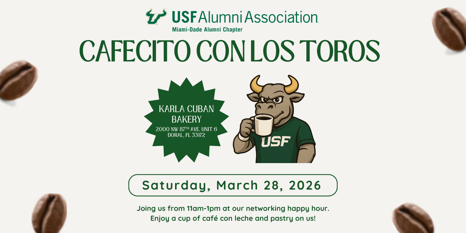 Miami Dade Co. Alumni Chapter - Cafecito con los Toros