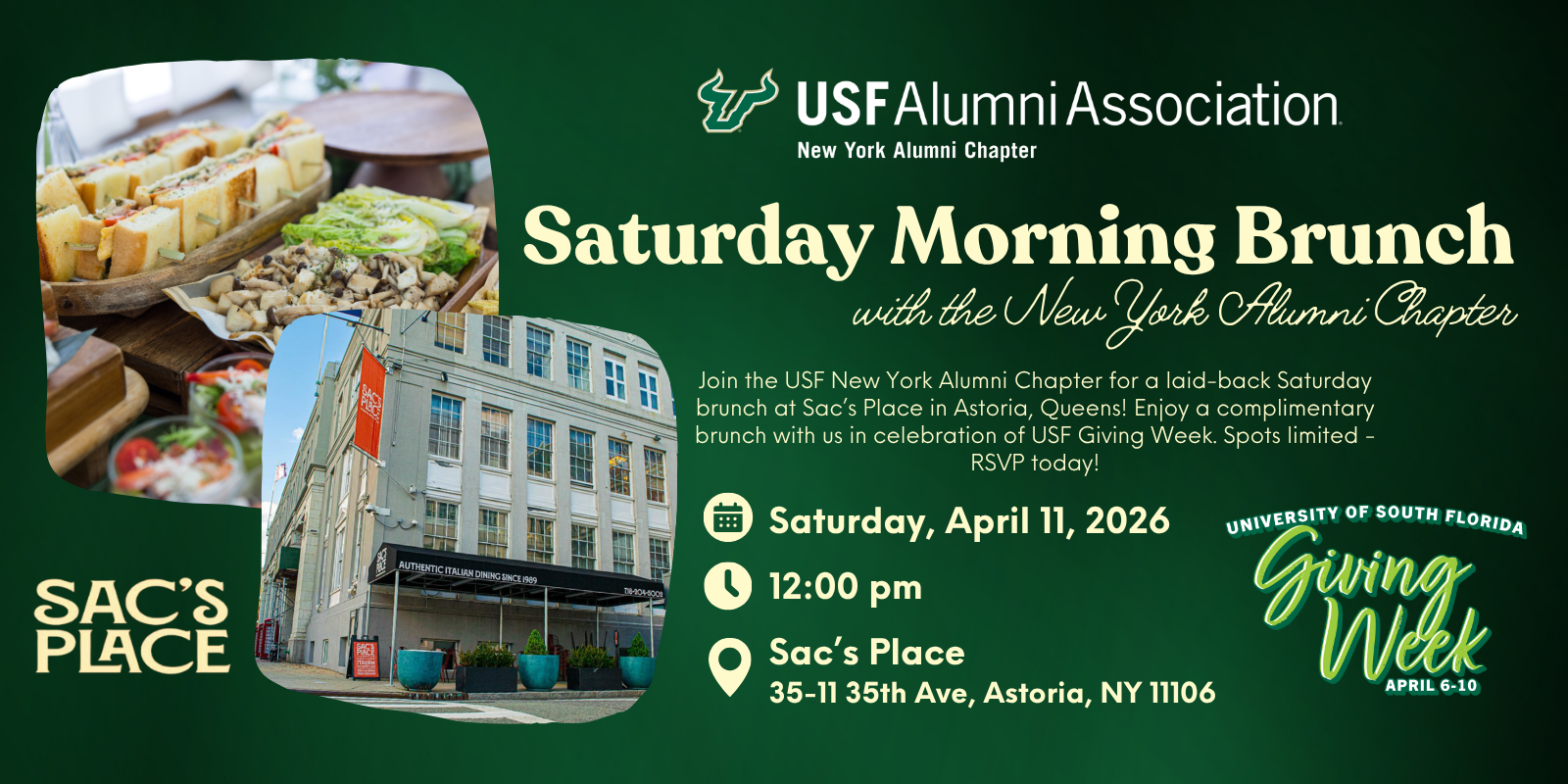 Saturday Morning Brunch with the USF New York Alumni Chapter