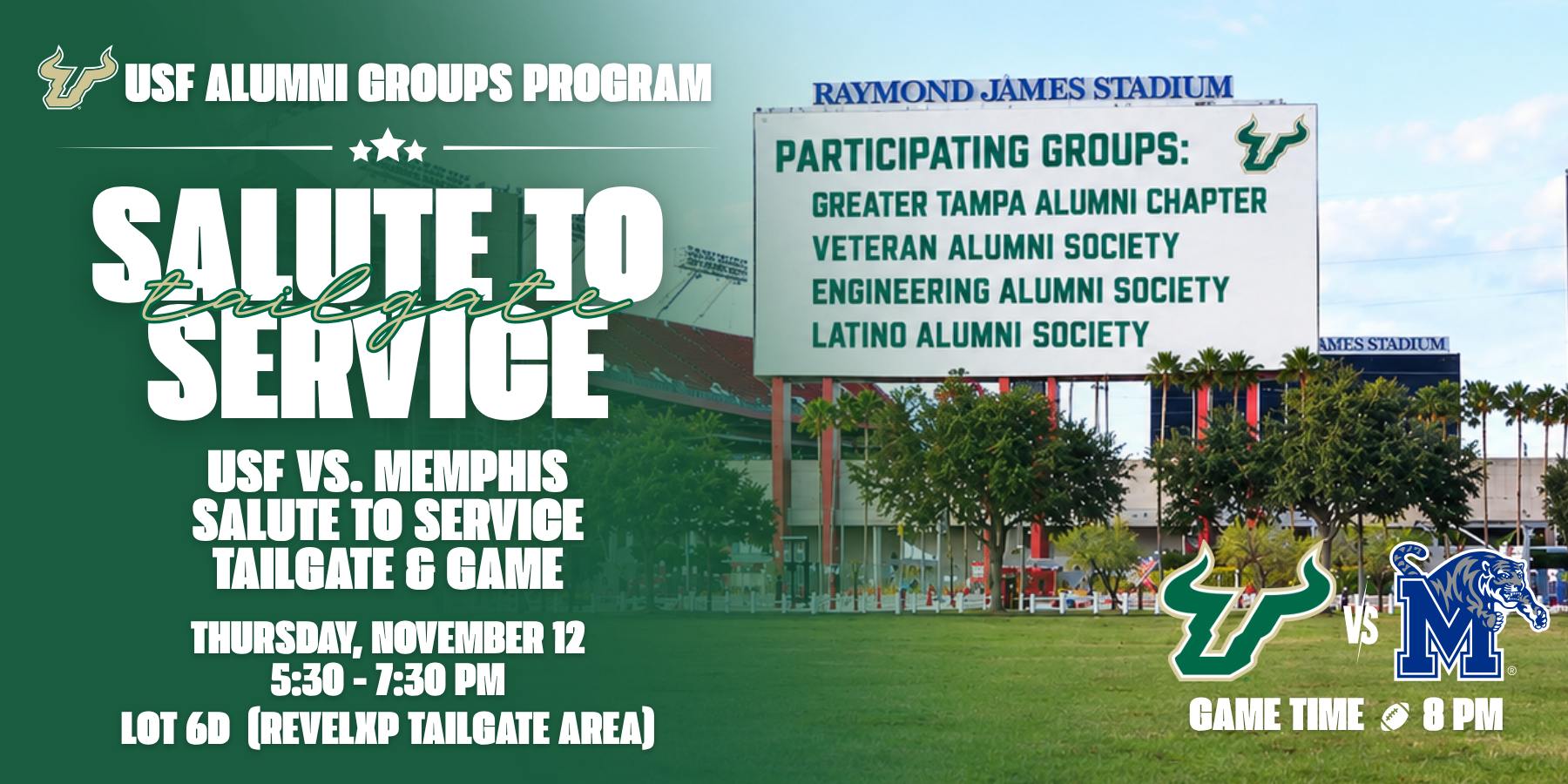 USF Alumni Groups Program - Salute to Service Tailgate 2026