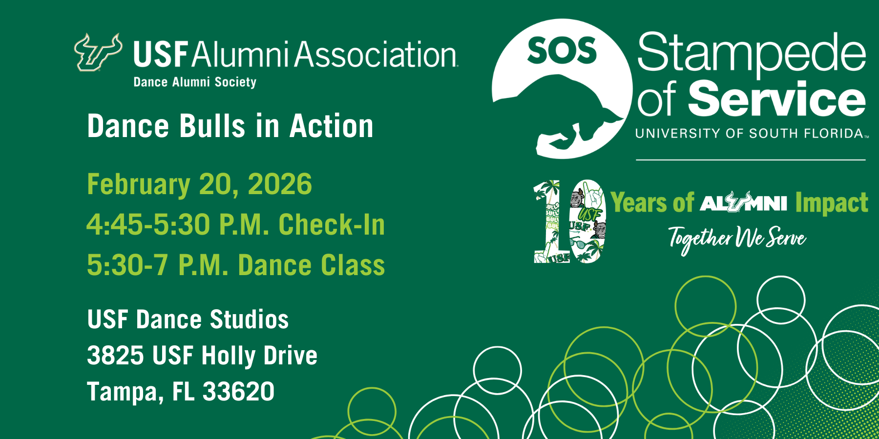 Dance Alumni Society Stampede of Service: Dance Bulls in Action