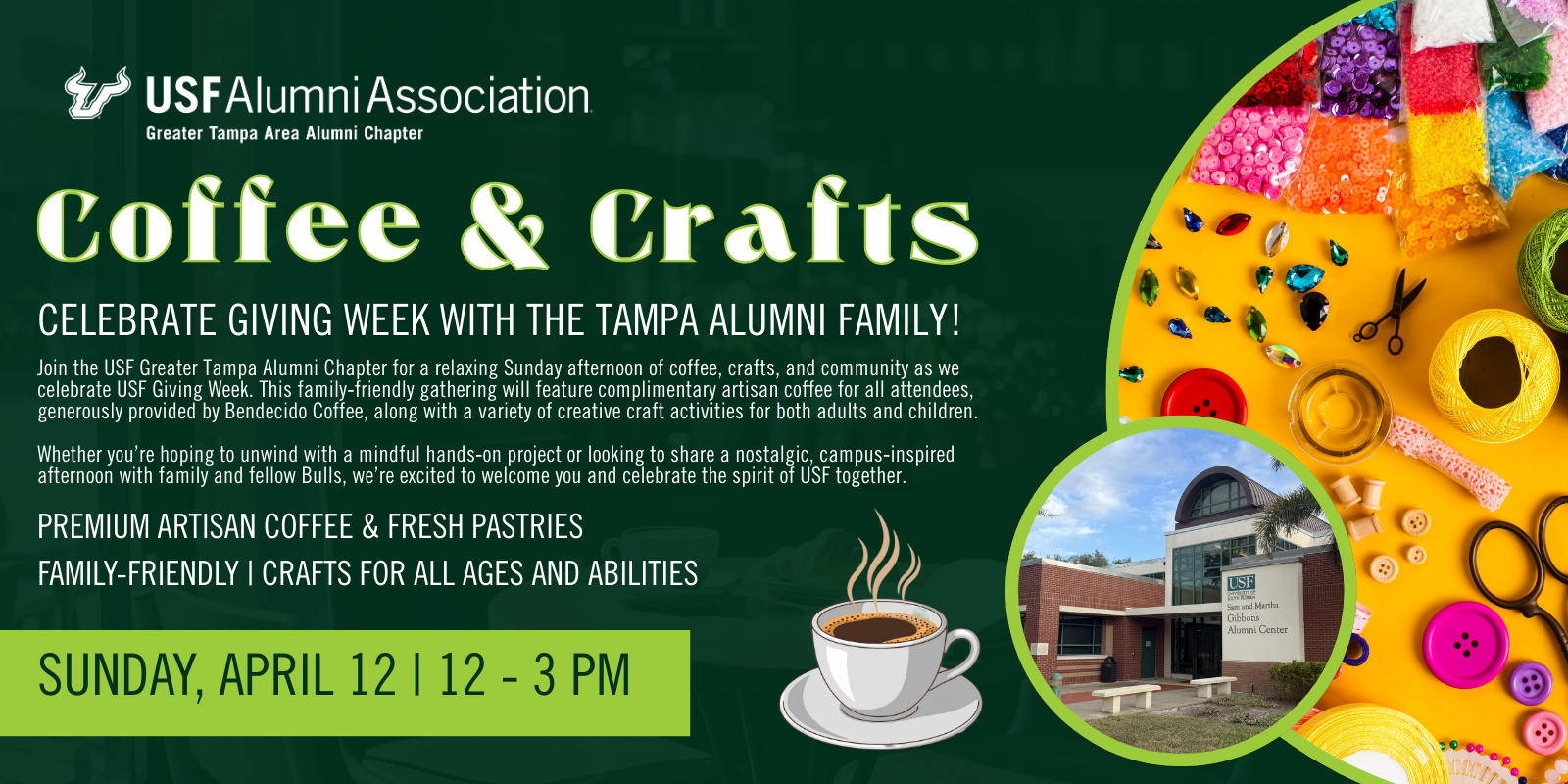 Coffee & Crafts with the USF Greater Tampa Alumni Chapter
