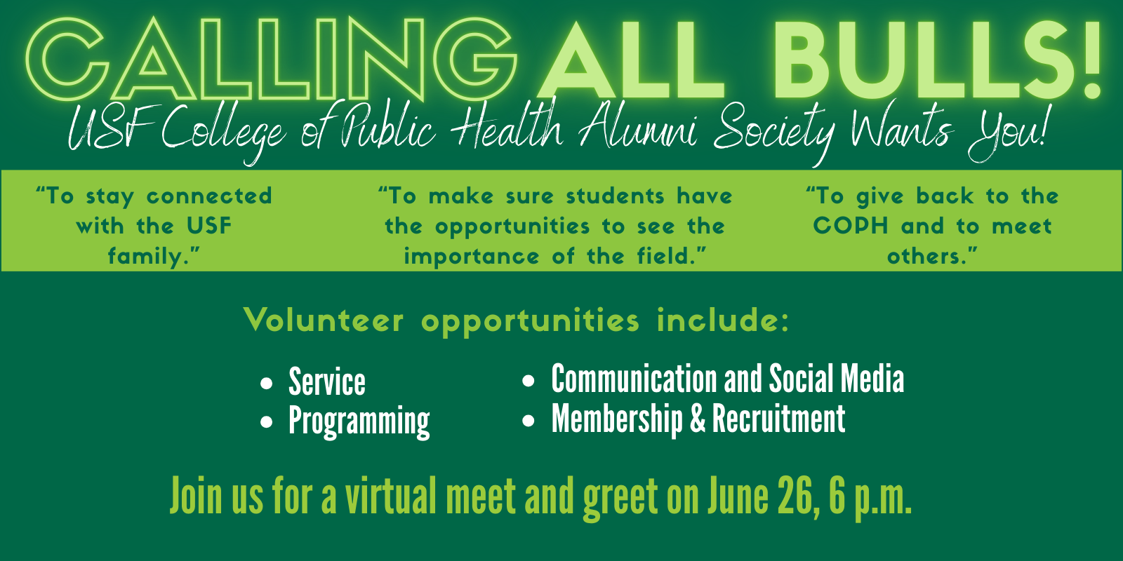 College of Public Health Virtual Interest Meeting