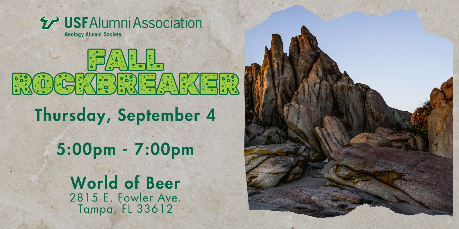 USF Geology Alumni Society Fall Rockbreaker