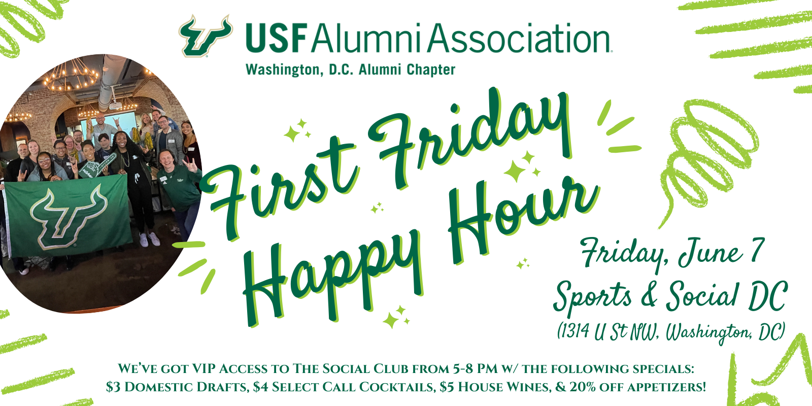USF Washington, D.C. Alumni Chapter First Friday Summer Series: June Happy Hour
