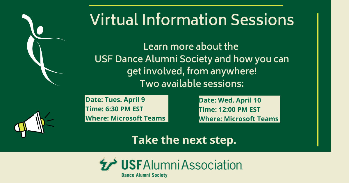 Dance Alumni Interest Session Flyer