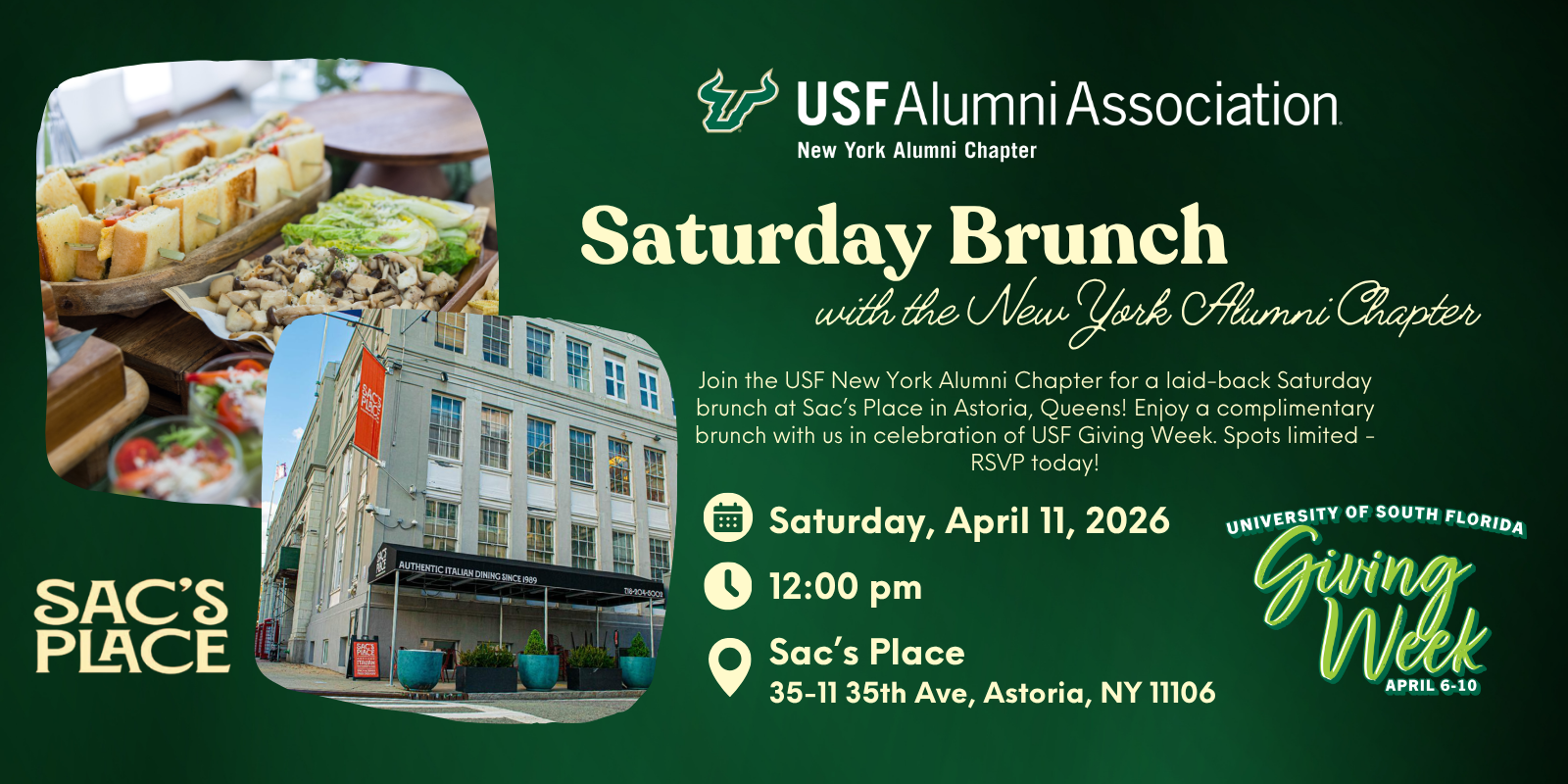Saturday Morning Brunch with the USF New York Alumni Chapter