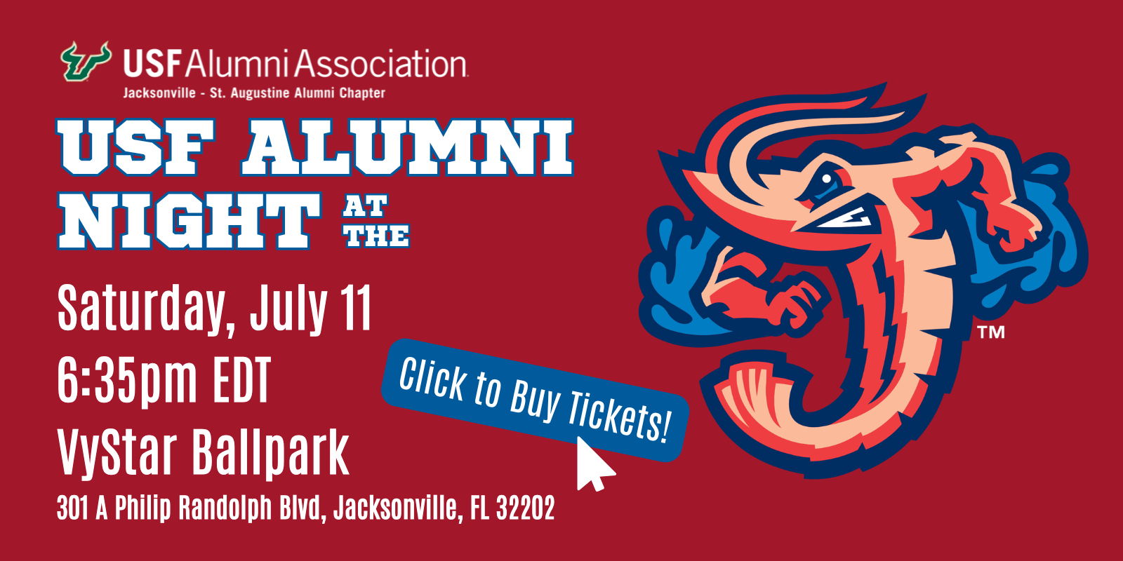 USF Alumni Night with the Jacksonville Jumbo Shrimp